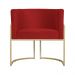 Kit 02 Poltronas Luana Para Sala Suede Vermelho - DS Estofados