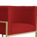 Kit 02 Poltronas Luana Para Sala Suede Vermelho - DS Estofados