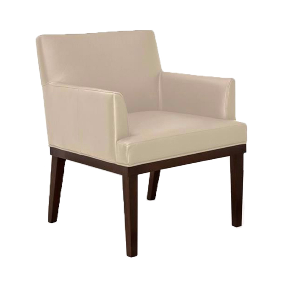 Kit 02 Poltronas Vitória Sala e Recepção Napa Bege - DS Estofados