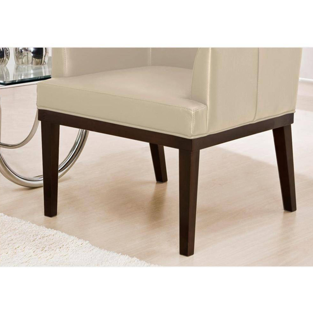 Kit 02 Poltronas Vitória Sala e Recepção Napa Bege - DS Estofados