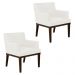 Kit 02 Poltronas Vitória Sala e Recepção Napa Branco - DS Estofados
