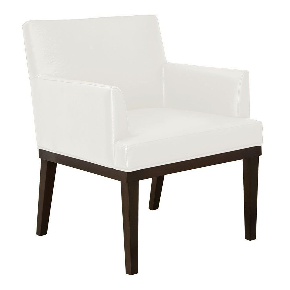 Kit 02 Poltronas Vitória Sala e Recepção Napa Branco - DS Estofados