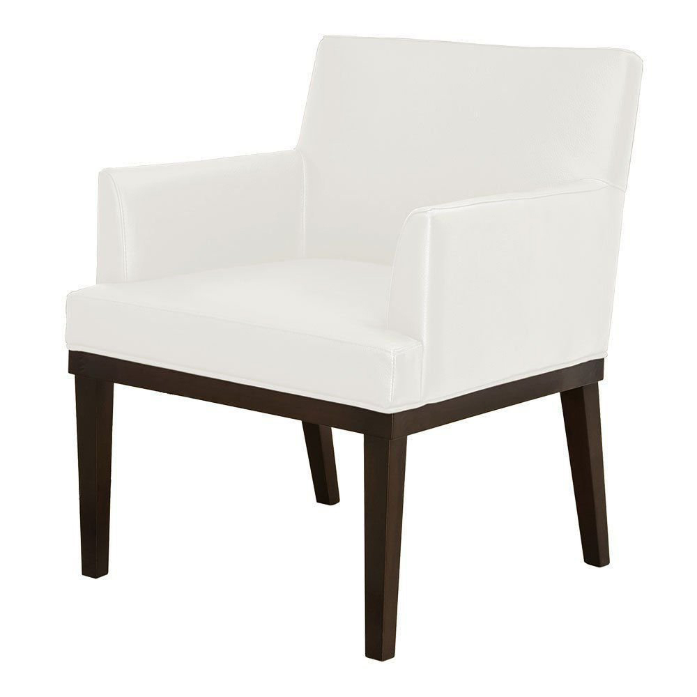 Kit 02 Poltronas Vitória Sala e Recepção Napa Branco - DS Estofados