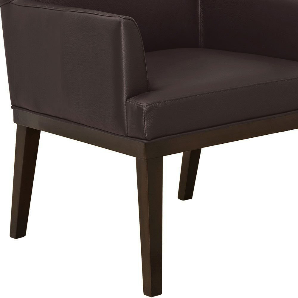 Kit 02 Poltronas Vitória Sala e Recepção Napa Marrom - DS Estofados