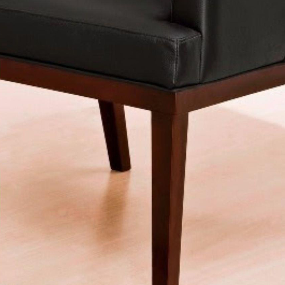 Kit 02 Poltronas Vitória Sala e Recepção Napa Preto - DS Estofados
