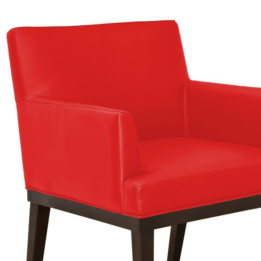 Kit 02 Poltronas Vitória Sala e Recepção Napa Vermelho - DS Estofados