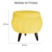 Kit 02 Puff Pétala Pés Palito Tabaco Suede Amarelo