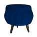 Kit 02 Puff Pétala Pés Palito Tabaco Suede Azul Marinho
