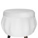 Kit 02 Puff Pétala Pés Palito Tabaco Suede Branco
