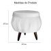 Kit 02 Puff Pétala Pés Palito Tabaco Suede Branco