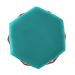 Kit 02 Puffs Aramado Bronze Assento Hexagonal Suede Azul Tiffany - DS Estofados