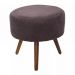 Kit 02 Puffs Banqueta Redondo Classic Suede Marrom - DS Móveis