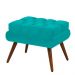 Kit 02 Puffs Decorativo Dora Suede Azul Turquesa - DS Estofados