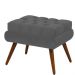 Kit 02 Puffs Decorativo Dora Suede Cinza - DS Estofados