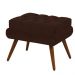 Kit 02 Puffs Decorativo Dora Suede Marrom - DS Estofados