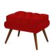 Kit 02 Puffs Decorativo Dora Suede Vermelho - DS Estofados