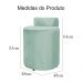 Kit 02 Puffs Redondo Athenas mais Jade Veludo Acqua - DS Estofados