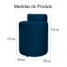 Kit 02 Puffs Redondo Athenas mais Jade Veludo Azul Marinho