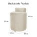 Kit 02 Puffs Redondo Athenas mais Jade Veludo Bege