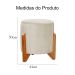 Kit 02 Puffs Redondo Athenas mais Jade Veludo Bege