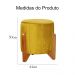 Kit 02 Puffs Redondo Athenas mais Jade Veludo Mostarda