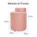 Kit 02 Puffs Redondo Athenas mais Jade Veludo Rosa