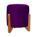 Kit 02 Puffs Redondo Athenas mais Jade Veludo Roxo