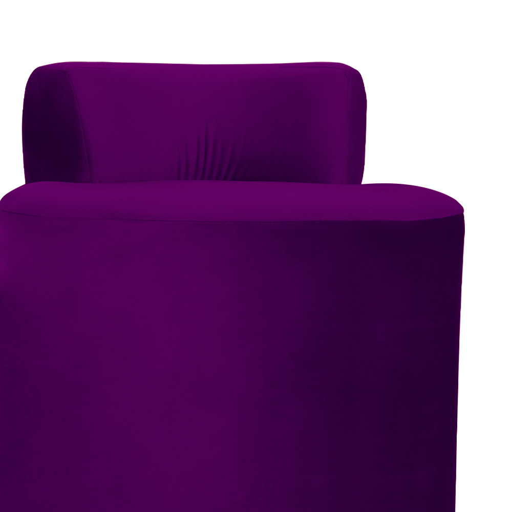 Kit 02 Puffs Redondo Athenas mais Jade Veludo Roxo
