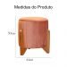 Kit 02 Puffs Redondo Athenas mais Jade Veludo Terracota