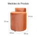 Kit 02 Puffs Redondo Athenas mais Jade Veludo Terracota