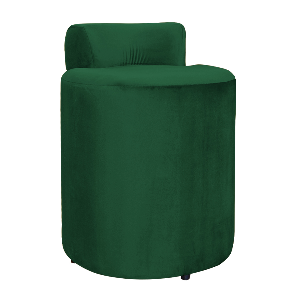 Kit 02 Puffs Redondo Athenas mais Jade Veludo Verde