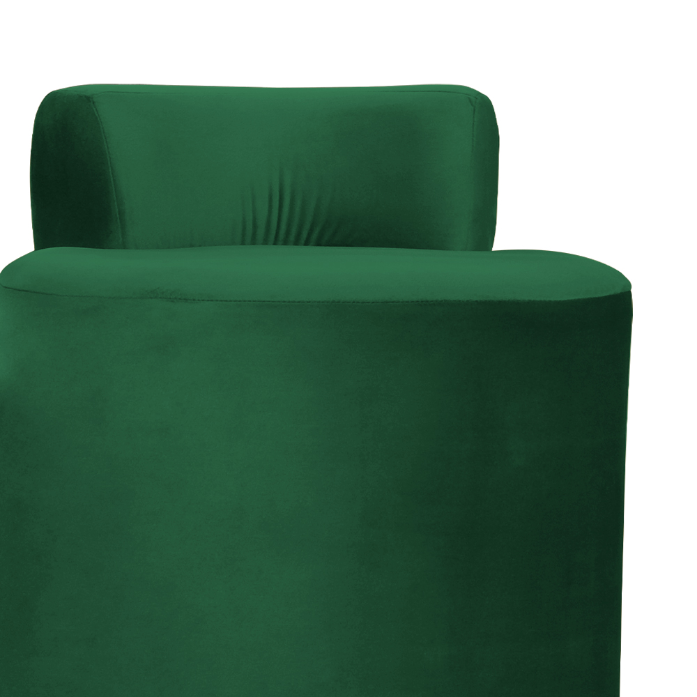 Kit 02 Puffs Redondo Athenas mais Jade Veludo Verde