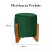 Kit 02 Puffs Redondo Athenas mais Jade Veludo Verde