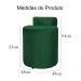 Kit 02 Puffs Redondo Athenas mais Jade Veludo Verde