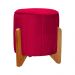 Kit 02 Puffs Redondo Athenas mais Jade Veludo Vermelho