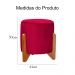 Kit 02 Puffs Redondo Athenas mais Jade Veludo Vermelho