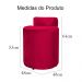Kit 02 Puffs Redondo Athenas mais Jade Veludo Vermelho