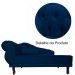 Kit 02 Recamier Namoradeira Divã Lado Direito e Esquerdo Larissa Suede Azul Marinho