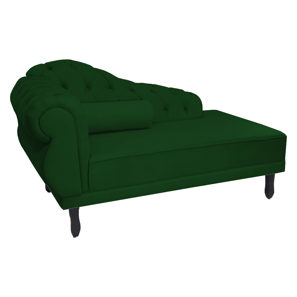 Kit 02 Recamier Namoradeira Divã Lado Direito e Esquerdo Larissa Suede Verde