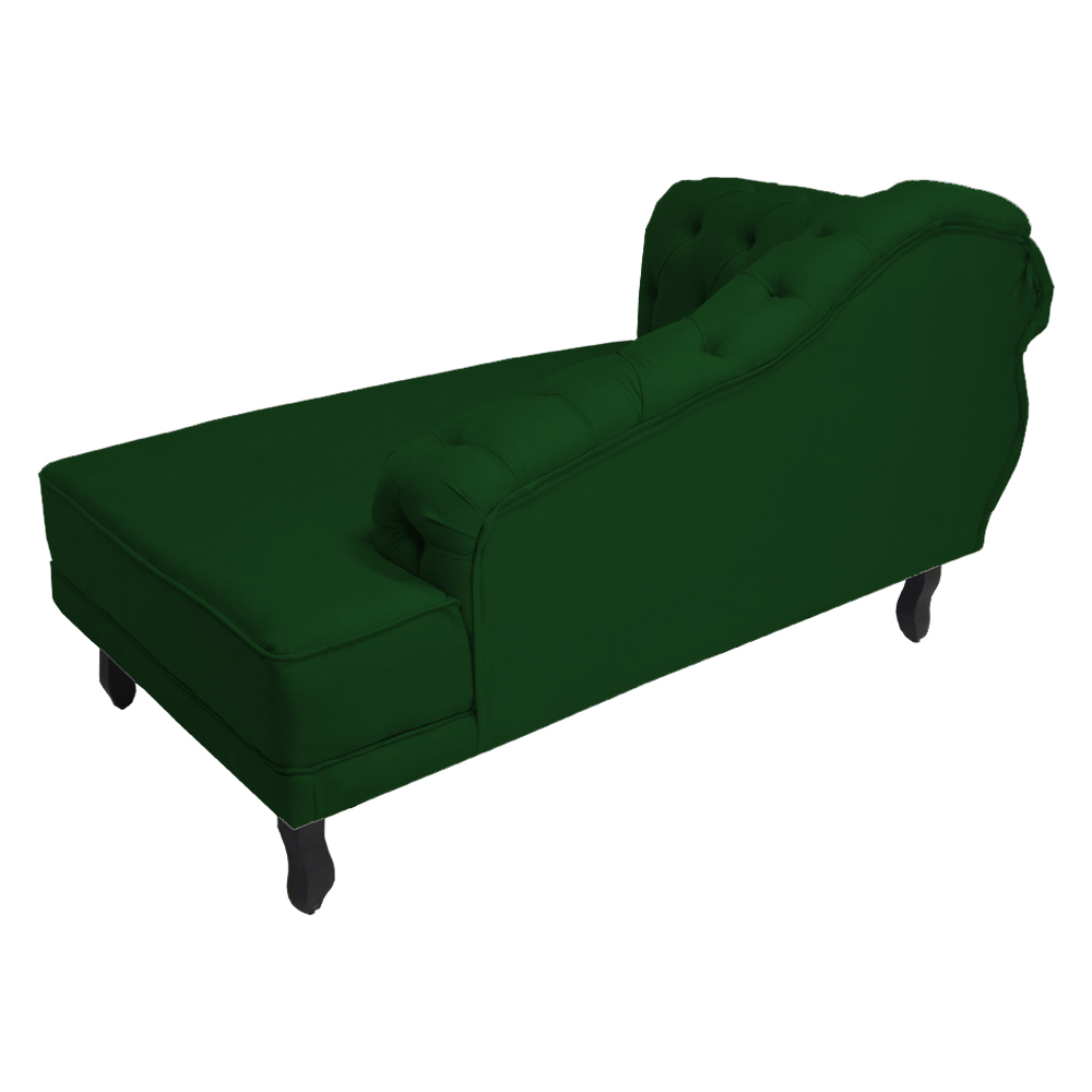 Kit 02 Recamier Namoradeira Divã Lado Direito e Esquerdo Larissa Suede Verde
