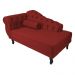 Kit 02 Recamier Namoradeira Divã Lado Direito e Esquerdo Larissa Suede Vermelho