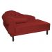 Kit 02 Recamier Namoradeira Divã Lado Direito e Esquerdo Larissa Suede Vermelho