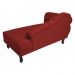 Kit 02 Recamier Namoradeira Divã Lado Direito e Esquerdo Larissa Suede Vermelho