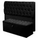 Kit Cabeceira Mais Calçadeira Baú Casal King 195cm Para Cama Box Paris Suede Preto - DS Estofados