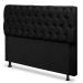 Kit Cabeceira Mais Calçadeira Baú Casal King 195cm Para Cama Box Paris Suede Preto - DS Estofados