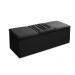Kit Cabeceira Mais Calçadeira Baú King 195cm Para Cama Box Vitória Suede Preto - DS Estofados
