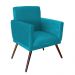 Kit Namoradeira Com 02 Poltronas Decorativa Nina Suede Azul Turquesa - DS Estofados