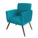 Kit Namoradeira Com 02 Poltronas Decorativa Nina Suede Azul Turquesa - DS Estofados