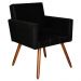 Kit Namoradeira Com 02 Poltronas Decorativa Nina Suede Preto - DS Estofados