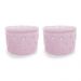 Kit Puff Redondo Clássico Capitonê Suede Rosa - DS Estofados